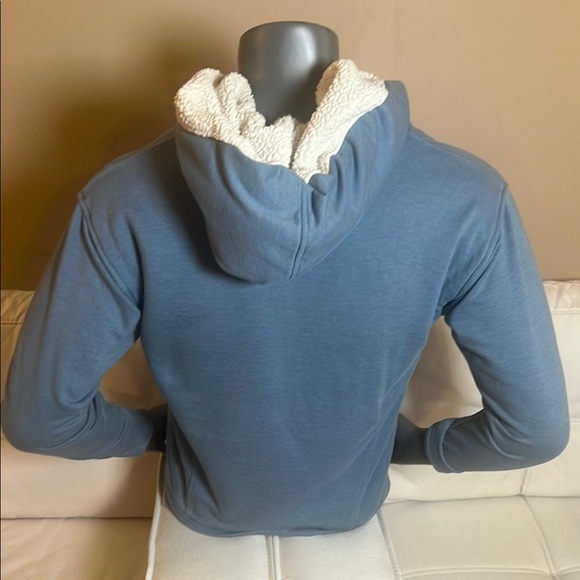 Eddie Bauer Men’s Blue Full Zip Up Jacket with Hoodie Size Small - Picture 4 of 12